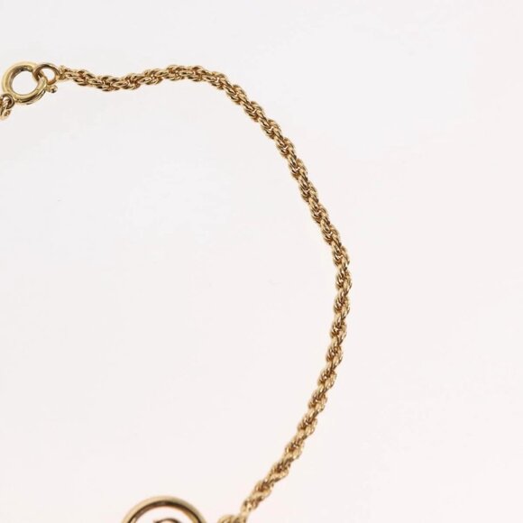 Christian Dior Circle Logo Bracelet metal Gold Tone Auth - Picture 8 of 12